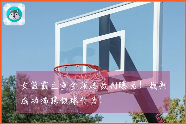女篮霸主重金贿赂裁判曝光！裁判成功揭露假球行为！